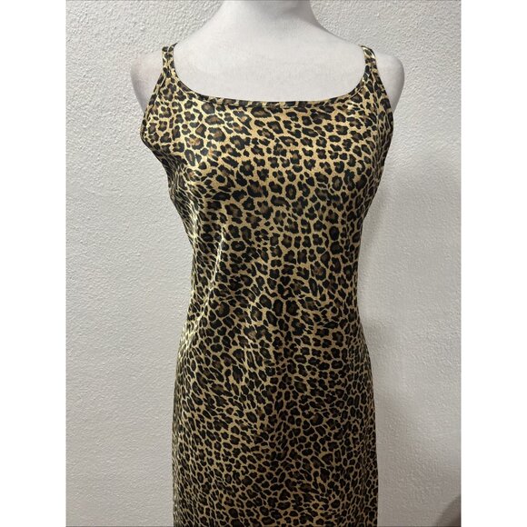 VICTORIA'S SECRET Leopard Print Satin Women's Maxi Dress M  Lingerie - Picture 4 of 16